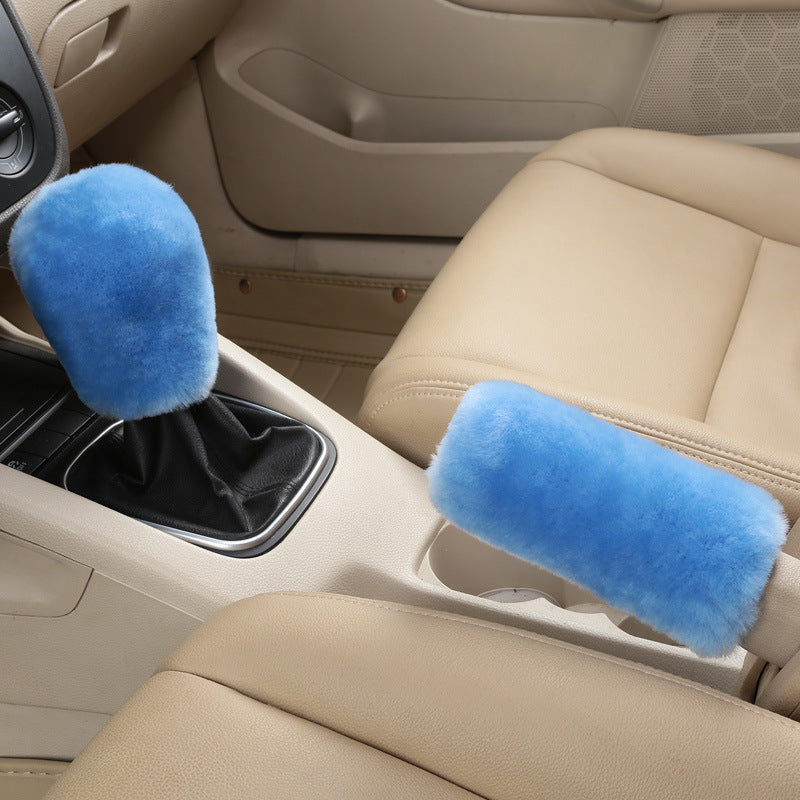 custom made sheepskin car accessories car gear case