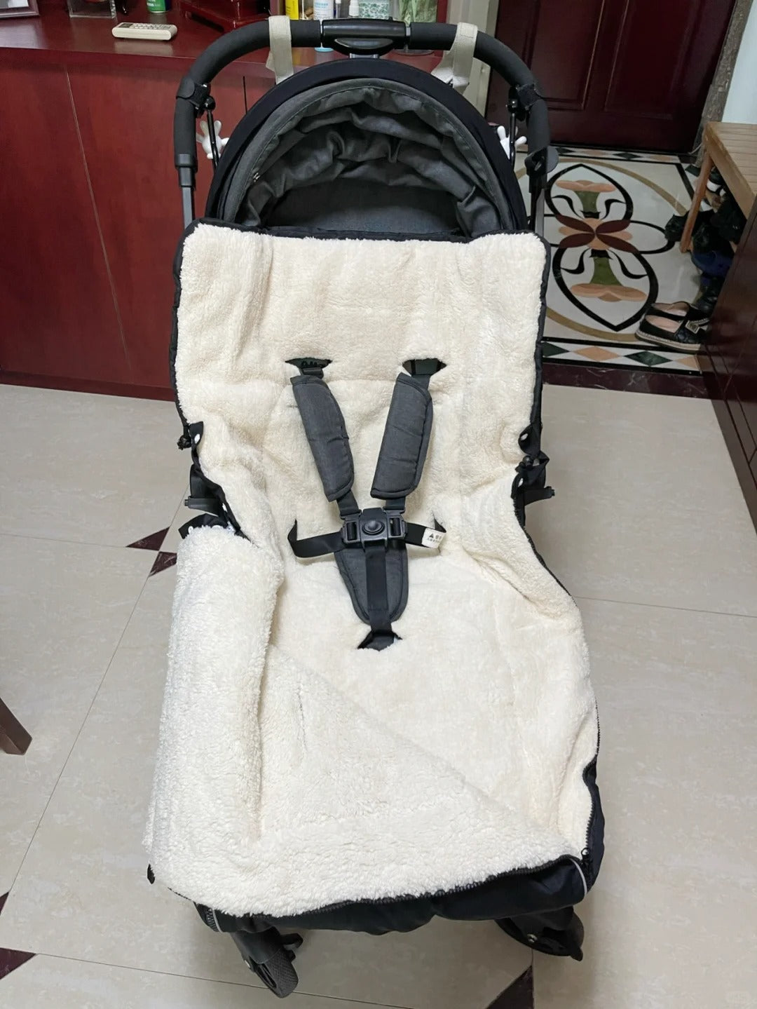 custom made genuine sheepskin pram liner/baby stroller mat