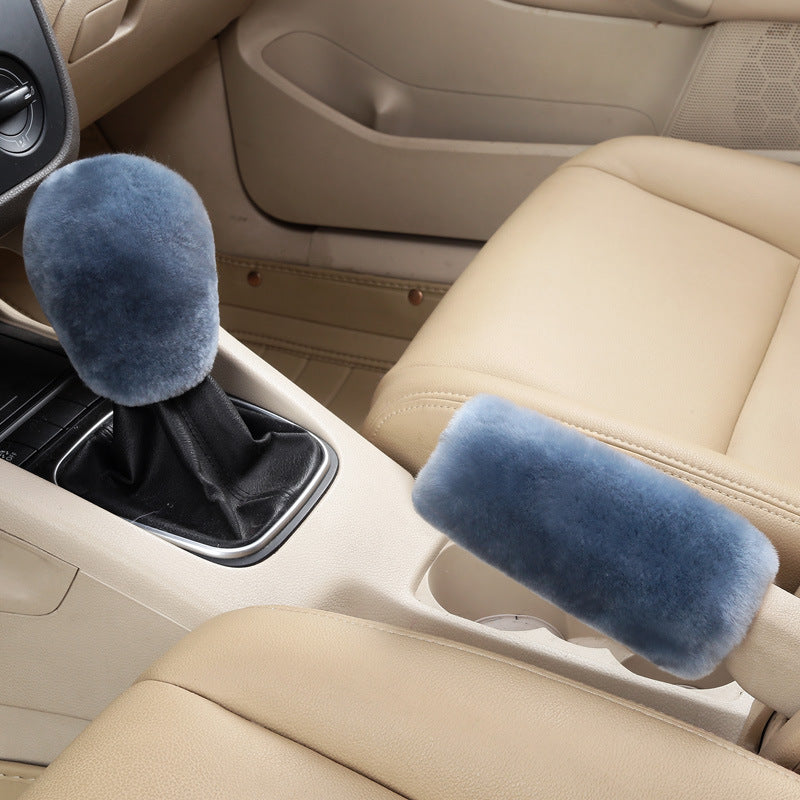 custom made sheepskin car accessories car gear case