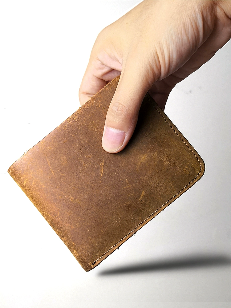 genuine crazy horse leather wallet