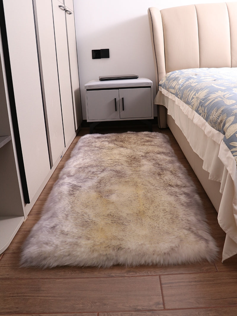 custom made fluffy genuine sheepskin rug for living/bedroom