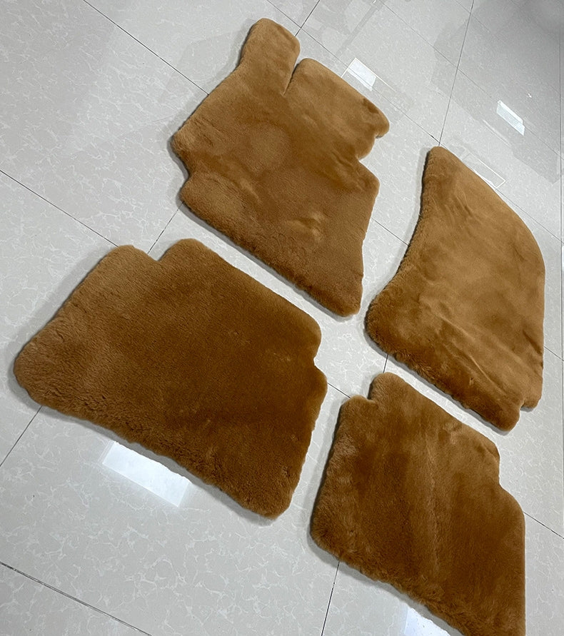 bespoke sheepskin car/auto floor mat