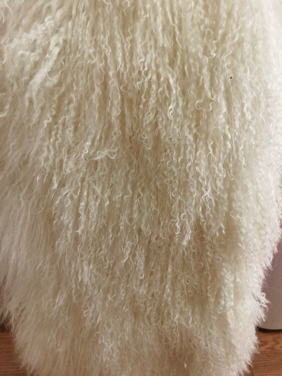 Mongolian curely sheepskins