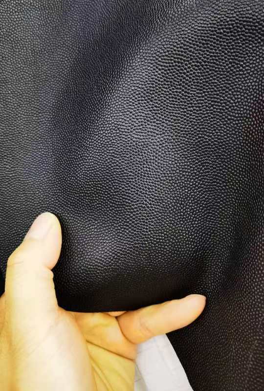 Caviar embossed cowhide leather