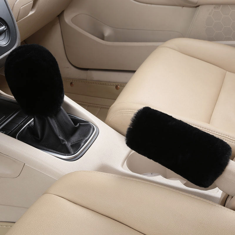 custom made sheepskin car accessories car gear case